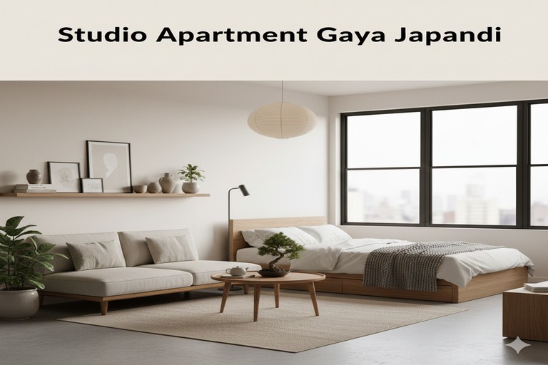 Studio Apartment Gaya Japandi