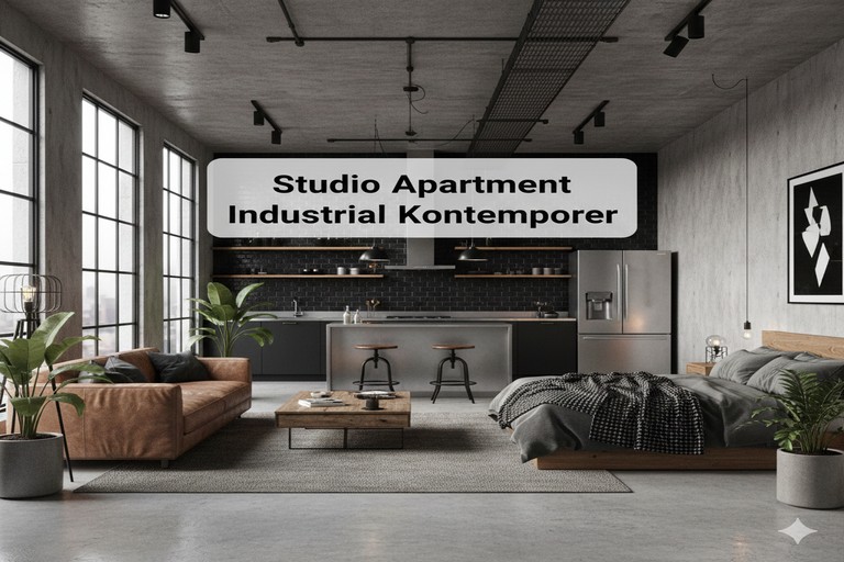 Studio Apartment Industrial Kontemporer