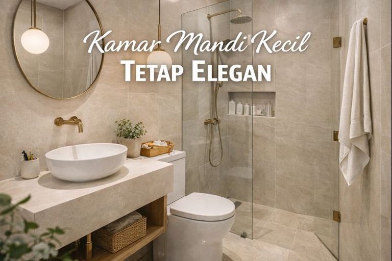 Kamar Mandi Kecil Tetap Elegan
