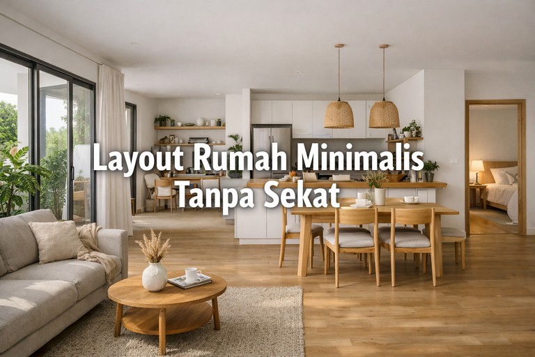 Layout Rumah Minimalis Tanpa Sekat