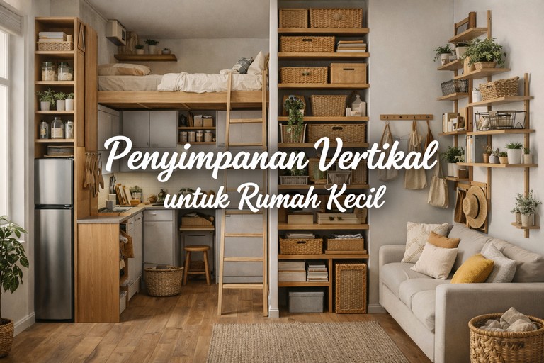 Penyimpanan Vertikal untuk Rumah Kecil