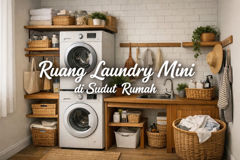 Ruang Laundry Mini di Sudut Rumah
