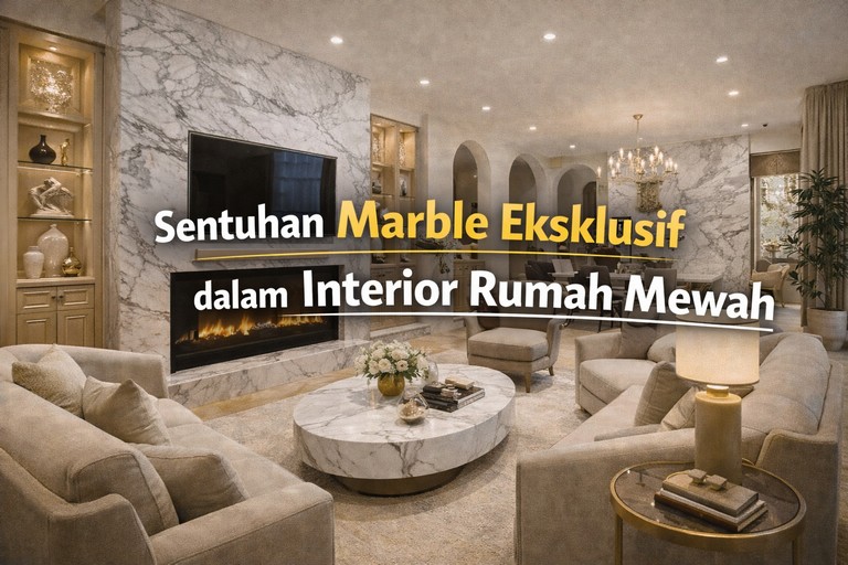 Sentuhan Marble Eksklusif dalam Interior Rumah Mewah