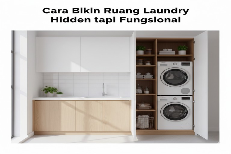 Cara Bikin Ruang Laundry Hidden tapi Fungsional