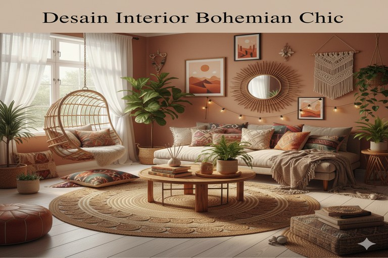 Desain Interior Bohemian Chic