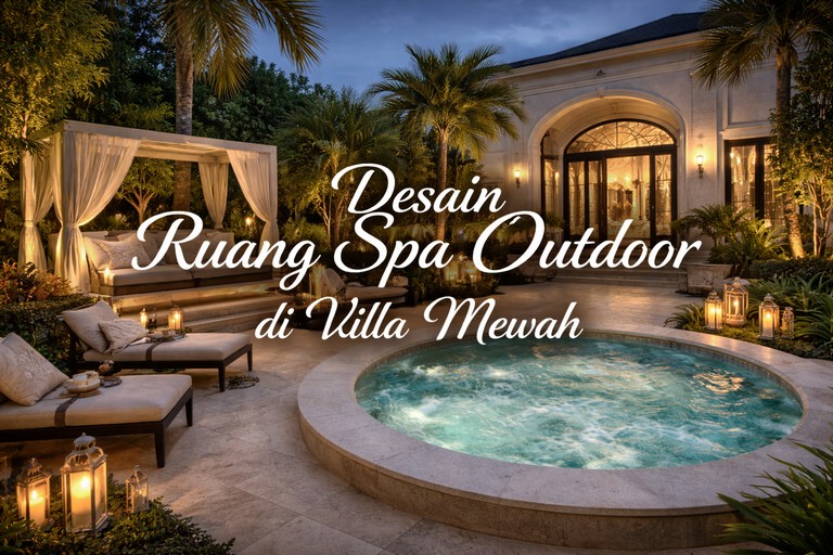 Desain Ruang Spa Outdoor di Villa Mewah