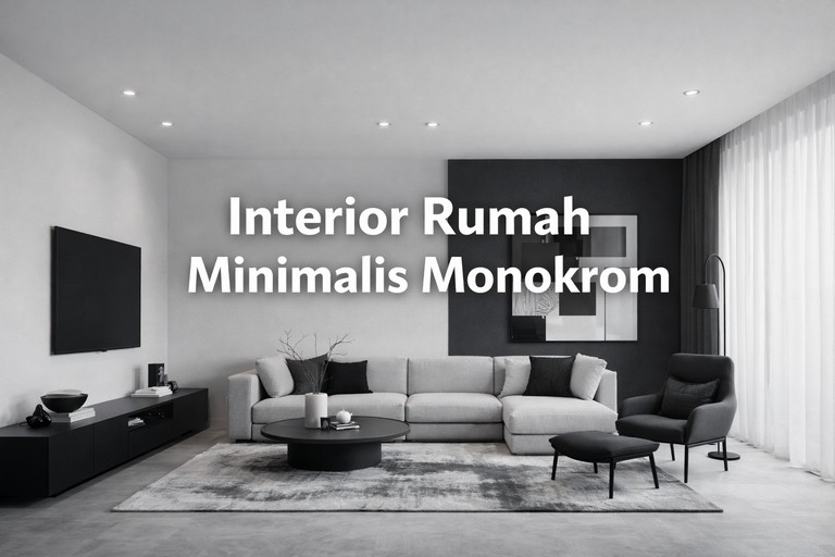 Interior Rumah Minimalis Monokrom