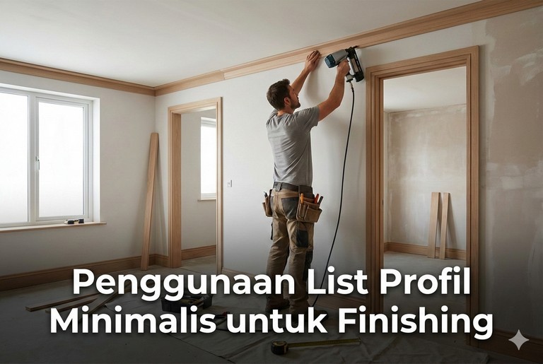 Penggunaan List Profil Minimalis untuk Finishing